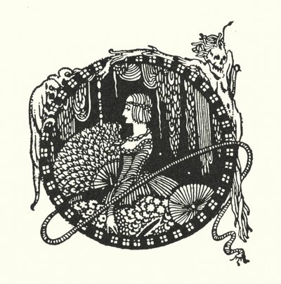 Edgar Allan Poe: Silmälasit (litografia) tekijältä Harry Clarke
