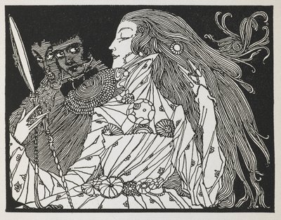 Tarinan kuvitus, "naurettavat toiveet". tekijältä Harry Clarke