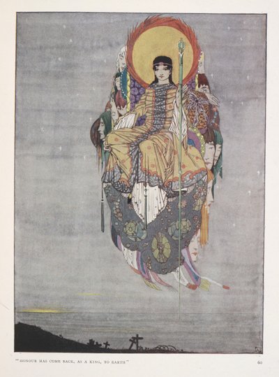 Kuollut. "Kunnia on palannut maan päälle kuninkaana" tekijältä Harry Clarke