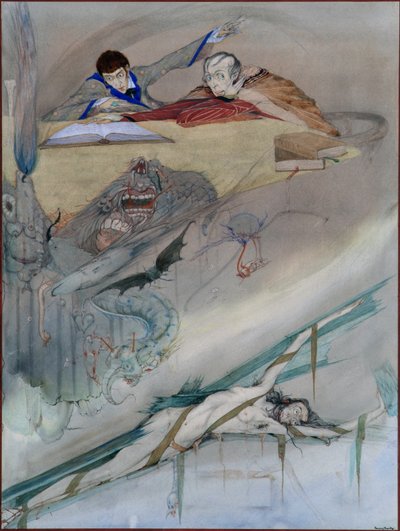 Huonekalut ja erilaiset esineet 1100- ja 1300-luvuilta tekijältä Harry Clarke