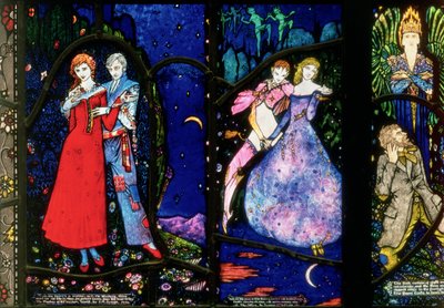 Huonekalut ja erilaiset esineet 1100- ja 1300-luvuilta tekijältä Harry Clarke