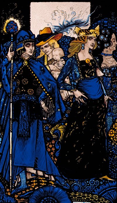 The Queens of Sheba, Meath ja Connaught Kuvitus Harry Clarke J. M. Syngen Queensista tekijältä Harry Clarke