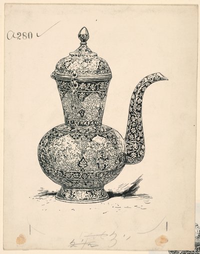 Ewer of Solid Silver valmistettu Ispahanissa tekijältä Harry Fenn