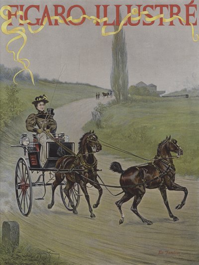 Tandem. Le Figaro Illustren kansi, kesäkuu 1895 tekijältä Harry Finney