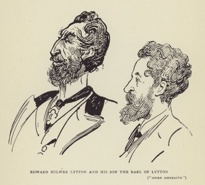 Edward Bulwer Lytton ja hänen poikansa Earl of Lytton, Owen Meredith tekijältä Harry Furniss