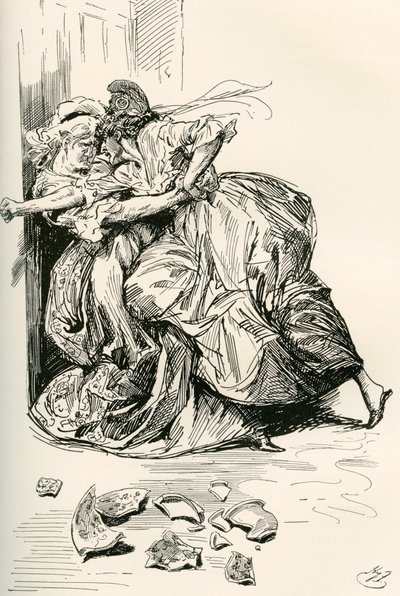 Kuvitus Charles Dickensin romaaniin Tarina kahdesta kaupungista tekijältä Harry Furniss