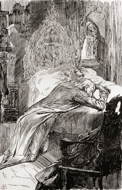 Kuvitus Charles Dickensin The Old Curiosity Shopista tekijältä Harry Furniss