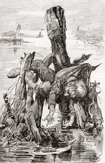 Kuvitus Charles Dickensin The Old Curiosity Shopista tekijältä Harry Furniss