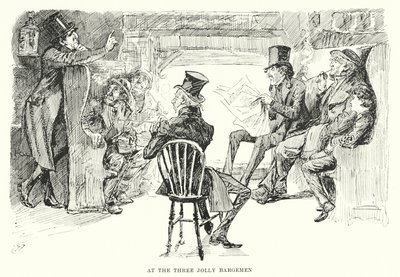 Charles Dickensin kuvitus suurille odotuksille (litho) tekijältä Harry Furniss
