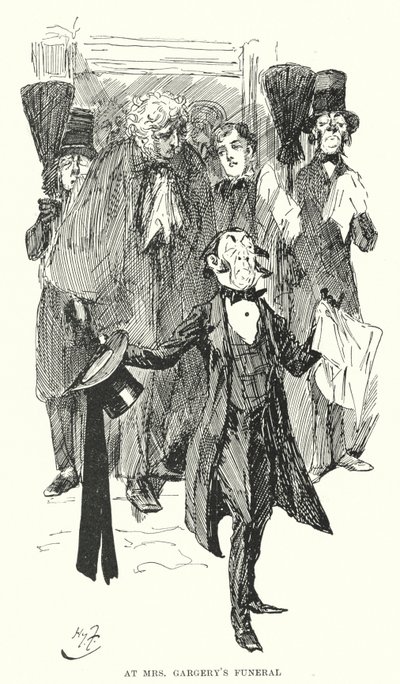 Charles Dickensin kuvitus suurille odotuksille (litho) tekijältä Harry Furniss
