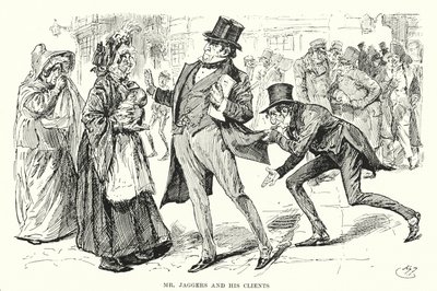 Charles Dickensin kuvitus suurille odotuksille (litho) tekijältä Harry Furniss