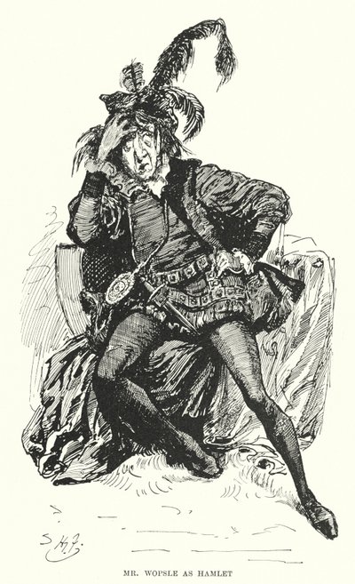 Charles Dickensin kuvitus suurille odotuksille (litho) tekijältä Harry Furniss