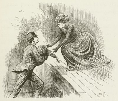 Lewis Carrollin kuvitus Sylvielle ja Brunolle tekijältä Harry Furniss
