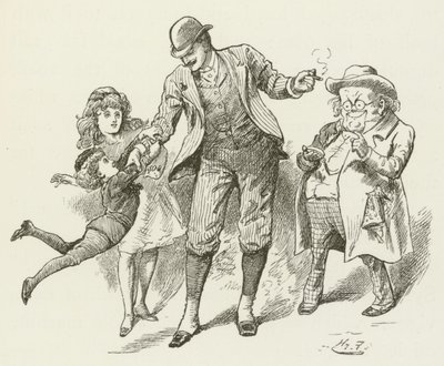Lewis Carrollin kuvitus Sylvielle ja Brunolle tekijältä Harry Furniss