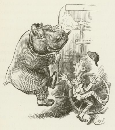 Lewis Carrollin kuvitus Sylvielle ja Brunolle tekijältä Harry Furniss