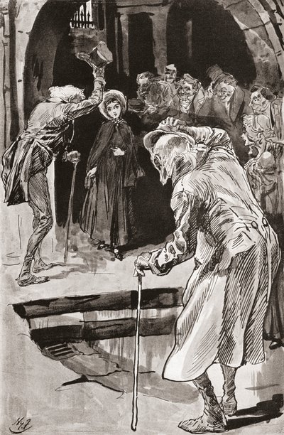 Pikku Dorrit. Harry Furnissin kuvitus Charles Dickensin romaanille Little Dorrit, The Testimonial Editionista, julkaistu 1910. tekijältä Harry Furniss