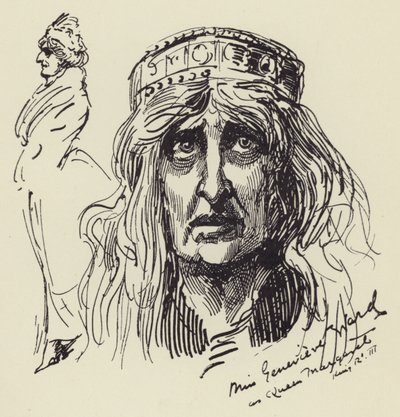 Miss Genevieve Ward kuningatar Margaretina tekijältä Harry Furniss