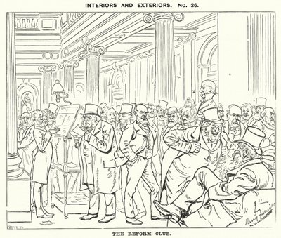 Punch-sarjakuva: The Reform Club (kaiverrus) tekijältä Harry Furniss