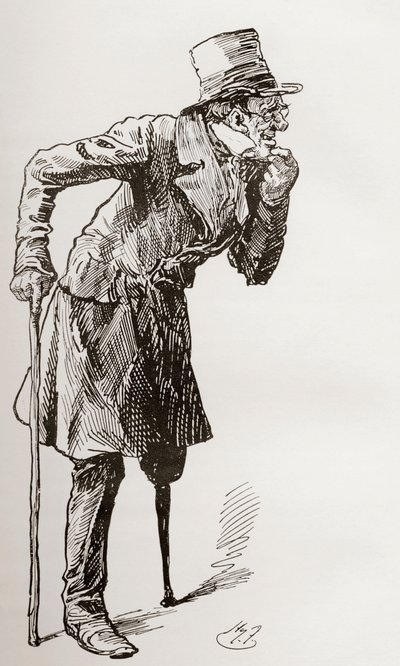 Silas Wegg matkalla Boweriin tekijältä Harry Furniss