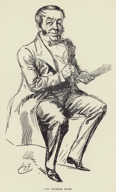 Sir George Rose tekijältä Harry Furniss