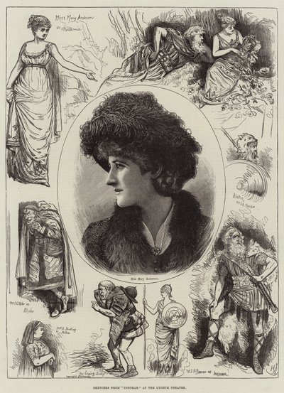 Sketsejä Ingomarista Lyceum-teatterissa tekijältä Harry Furniss