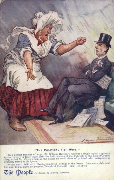 Poliittinen kalavaimo tekijältä Harry Furniss