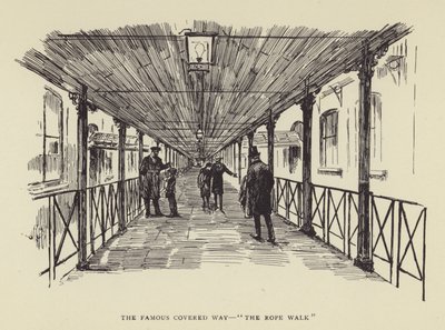 Kuuluisa katettu tie, The Rope Walk tekijältä Harry Furniss
