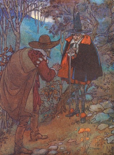 Rouva Botherbyn tarina, Folkestonen iilimato (värilitografia) tekijältä Harry George Theaker