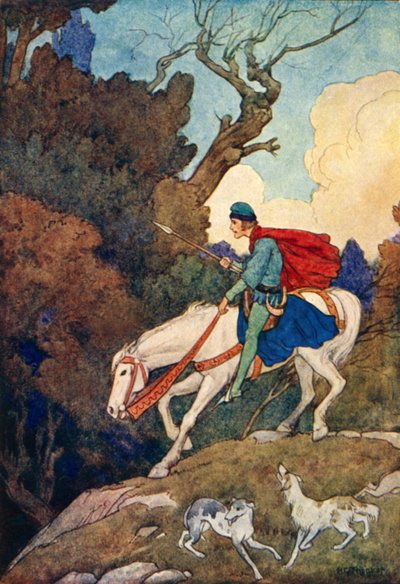 Lumottu metsä (värilitografia) tekijältä Harry George Theaker