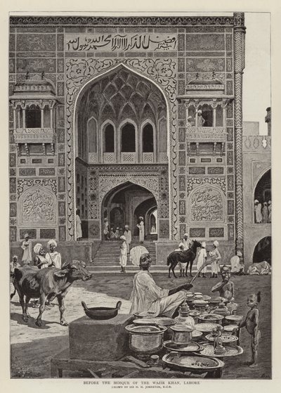 Ennen Wazir Khanin moskeijaa, Lahore tekijältä Harry Hamilton Johnston