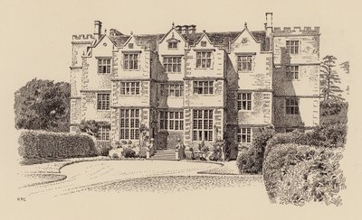 Chastleton House, Oxfordshire (väri litho) tekijältä Harry Percy Clifford