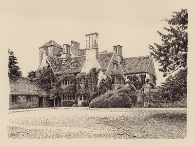Cote House, Bampton, Oxfordshire (väri litho) tekijältä Harry Percy Clifford