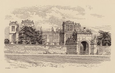Hardwick Hall, Derbyshire (väri litho) tekijältä Harry Percy Clifford