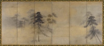 Männyt kuunvalossa tekijältä Hasegawa Tohaku