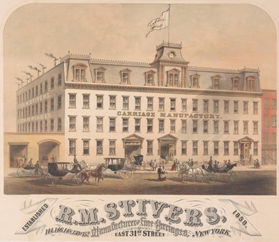 R. M. Stivers, Manufacturers of Fine Carriages, 146-152 East 31st Street, New York, 1872-73. tekijältä Hatch and Co.