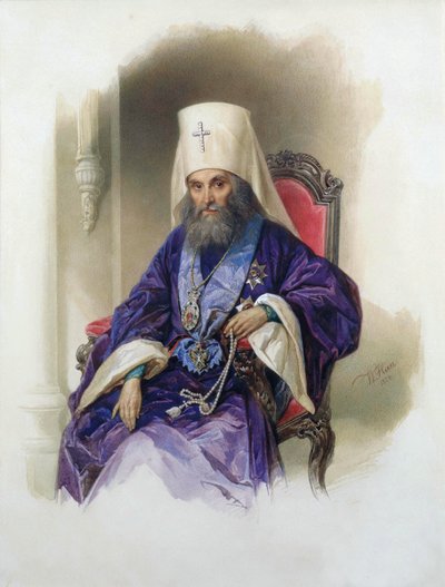 Moskovan metropoliitin Filaretin muotokuva, 1782-1867, 1854. tekijältä Hau