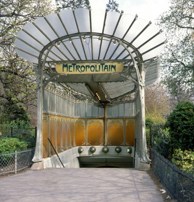 Porte Dauphine, metropysäkki, Guimard-arkkitehtuuri. tekijältä Hector Guimard