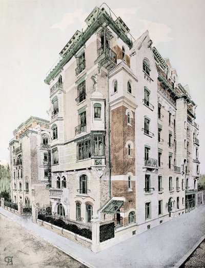 "Castel-Beranger", kuvitus Hector Guimardin (1867-1942) kirjasta tekijältä Hector Guimard