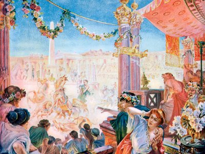 Neron sirkus tai Caligulan sirkus, Rooma, 1901. tekijältä Heilbronn