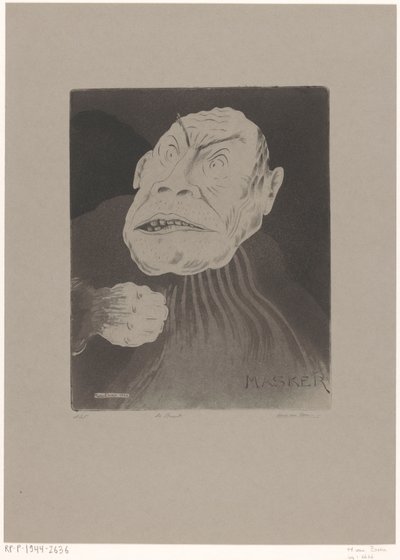 De bruut (alkuperäinen nimi esineessä) Masker (alkuperäinen sarjan nimi esineessä) tekijältä Hein von Essen (signed by artist)