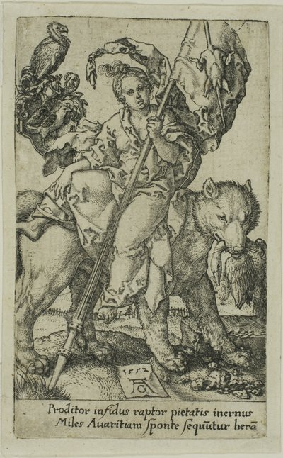 Ahneus, paheista tekijältä Heinrich Aldegrever