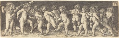 Tanssivat lapset, 1535. tekijältä Heinrich Aldegrever