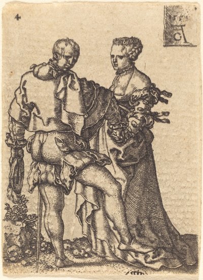 Tanssiva pariskunta, 1551. tekijältä Heinrich Aldegrever