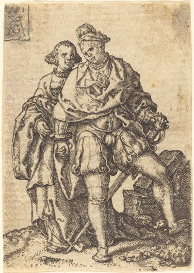 Tanssiva pariskunta, 1551. tekijältä Heinrich Aldegrever