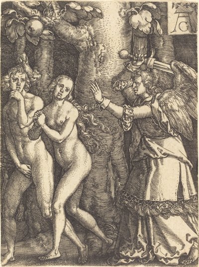 Karkotus paratiisista, 1540. tekijältä Heinrich Aldegrever