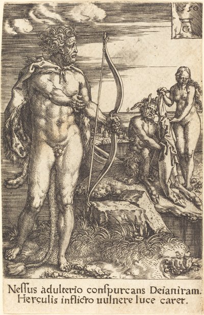Hercules tappaa Nessuksen, 1550. tekijältä Heinrich Aldegrever