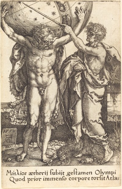 Hercules ja Atlas tekijältä Heinrich Aldegrever