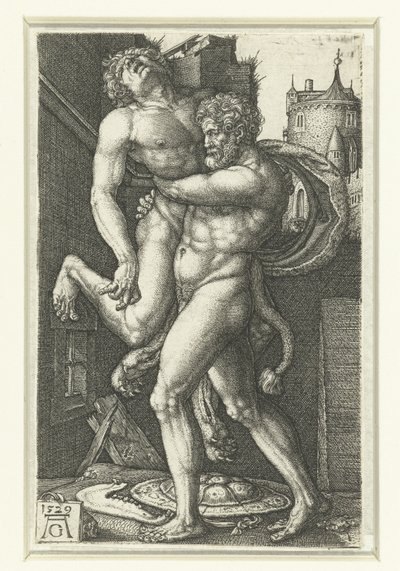 Hercules Antaeuksessa tekijältä Heinrich Aldegrever