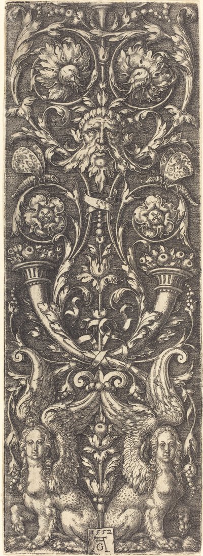 Korkeat hedelmät koristeilla, 1552. tekijältä Heinrich Aldegrever