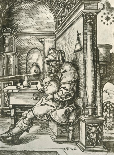 Jacob meditoi Josephin unia, 1532, 1908. tekijältä Heinrich Aldegrever